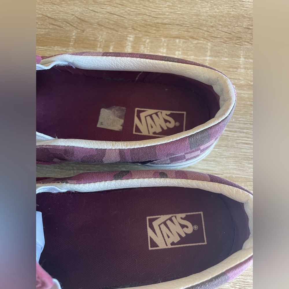 Vans Classic Slip ons checkered and Camo women’s size 6 kids size 4.5 - Picture 6 of 8